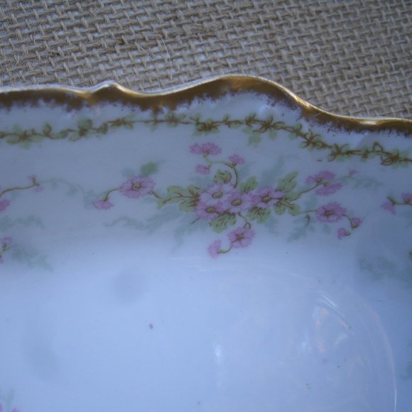 Antique Bawo & Dotter Elite Works Limoges Floral Serve Dish BWD4 - Picture 11 of 16